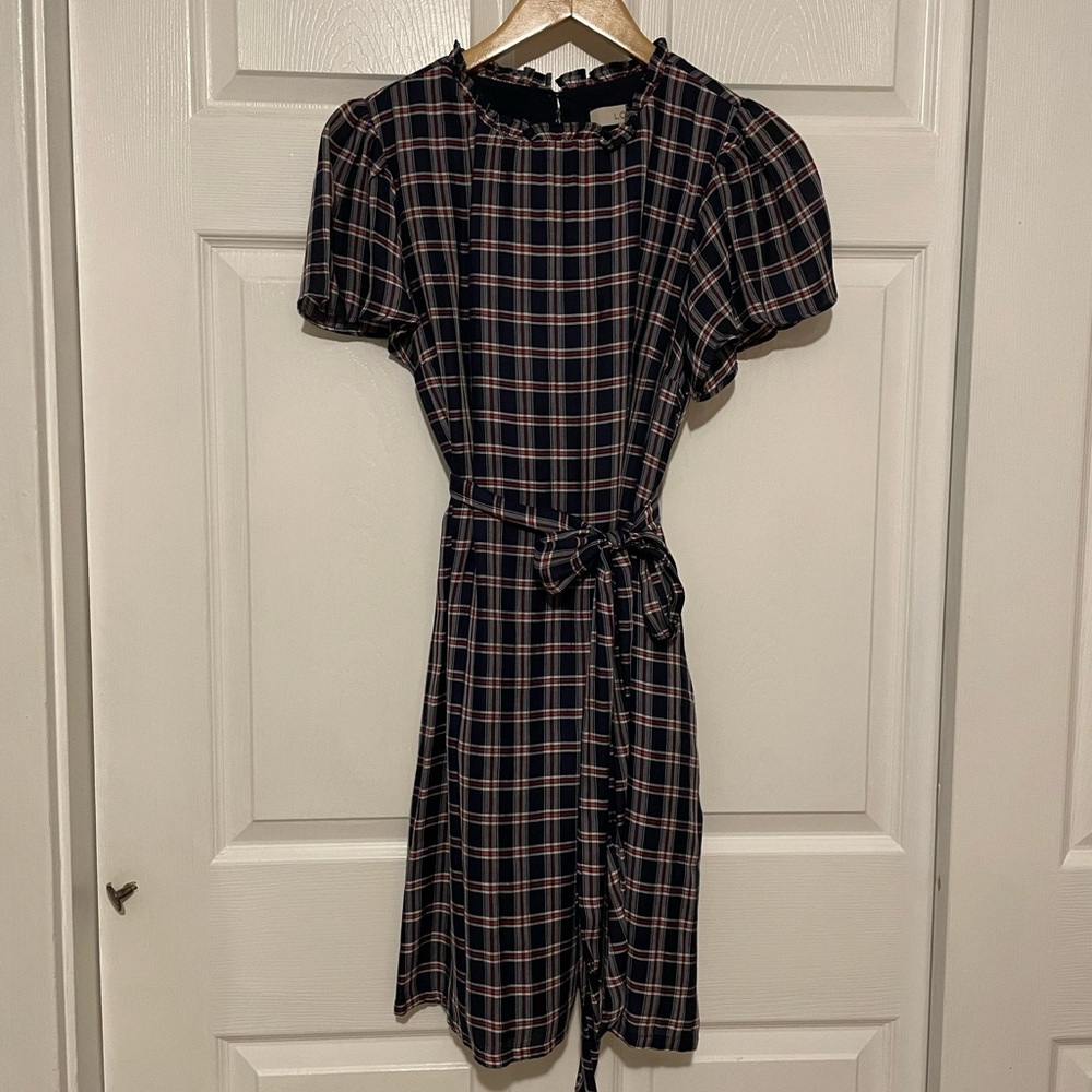 LOFT Tie Waist Dress with Pockets